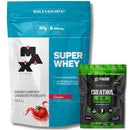 Kit Super Whey Proteína Concentrada 900g + Creatina Pura Monohidratada100g Max Titanium