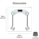 Balança Corporal Digital até 180kg (PROMOÇÃO) Com Vidro Temperado + Bateria