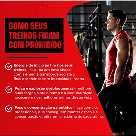 Pré Treino Prohibido 180g Com Fórmula Avançada