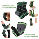 Kit 1-4 Tornozeleira Joelheira Munhequeira Cotoveleira Ortopedica Compressão Estabilizadora Elastica