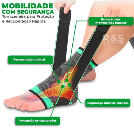 Kit 1-4 Tornozeleira Joelheira Munhequeira Cotoveleira Ortopedica Compressão Estabilizadora Elastica