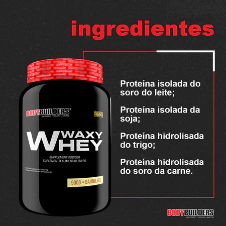 Kit Waxy Whey Protein 900g + ZMA Drol 120 Cápsulas + Creatine 100g + Coqueteleira – Bodybuilders
