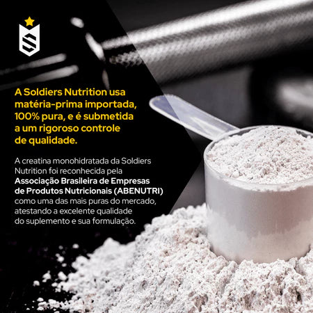 Creatina Monohidratada 150g - 100% Pura Importada - Soldiers Nutrition