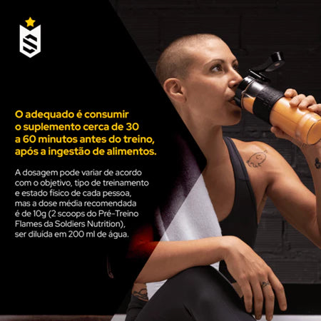 Pré-Treino Flames 200g - 100% Importado - Soldiers Nutrition