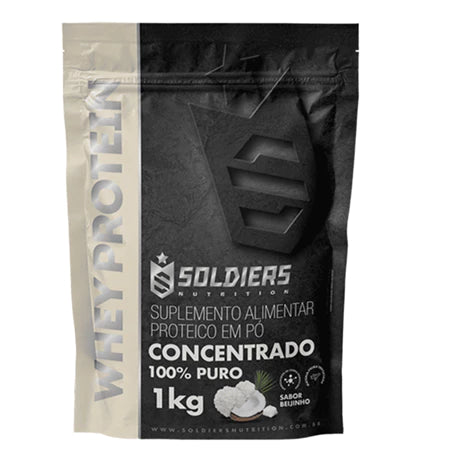 Whey Protein Concentrado 1kg - 100% Importado - Soldiers Nutrition