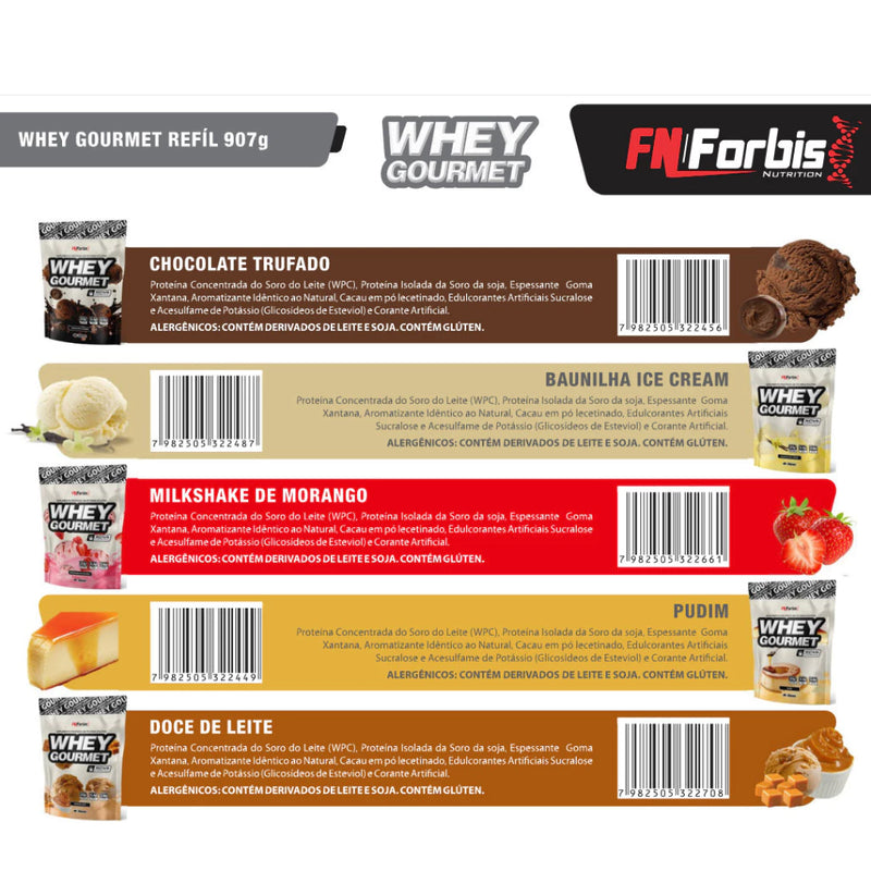 Whey Protein Gourmet Refil FN Forbis 900g
