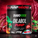 Dilabol Pump Pré Treino Pote 300g Sabor Cereja Ice Diabo Verde - FTW