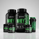 Kit 2x Suplemento em pó Whey Protein Charged + 2 Bcaa + 2 Creatina + Shaker coqueteleira Original